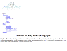 Tablet Screenshot of hollyheinephotography.com